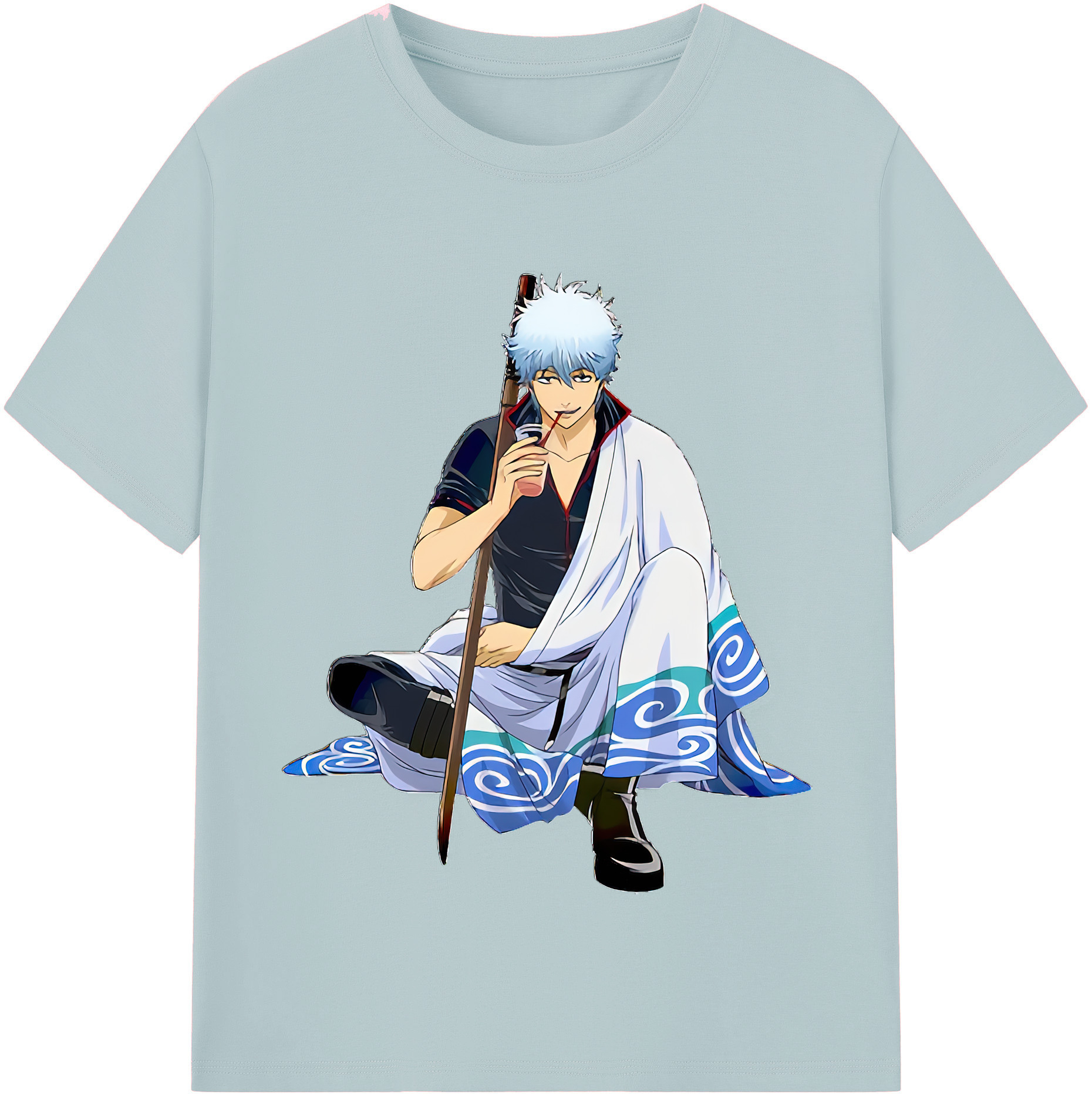 （画像用） ぎんたま 坂田銀時（さかたぎんとき） 神楽 志村新八（しむら しんぱち） GINTAMA Sakata Gintoki Kagura Shimura Shinpachi 綿100％半袖Tシャツ（フロントプリント）